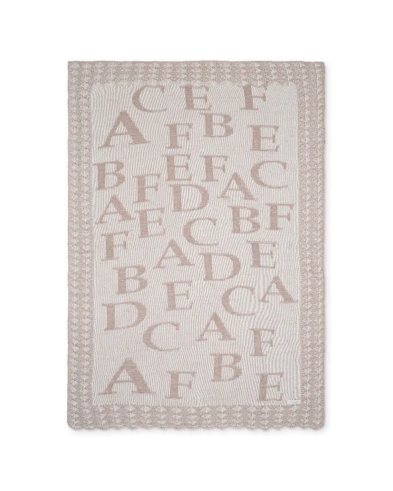 Kiddie Couture - Beige Alpha Tots Organic Blanket