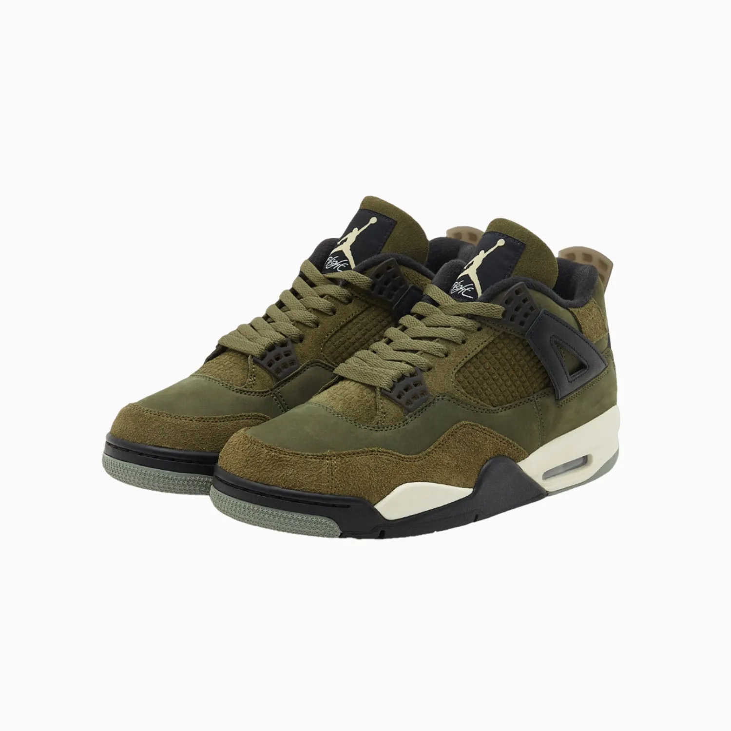 Kid's Air Jordan 4 Retro SE Craft "Medium Olive" Grade School