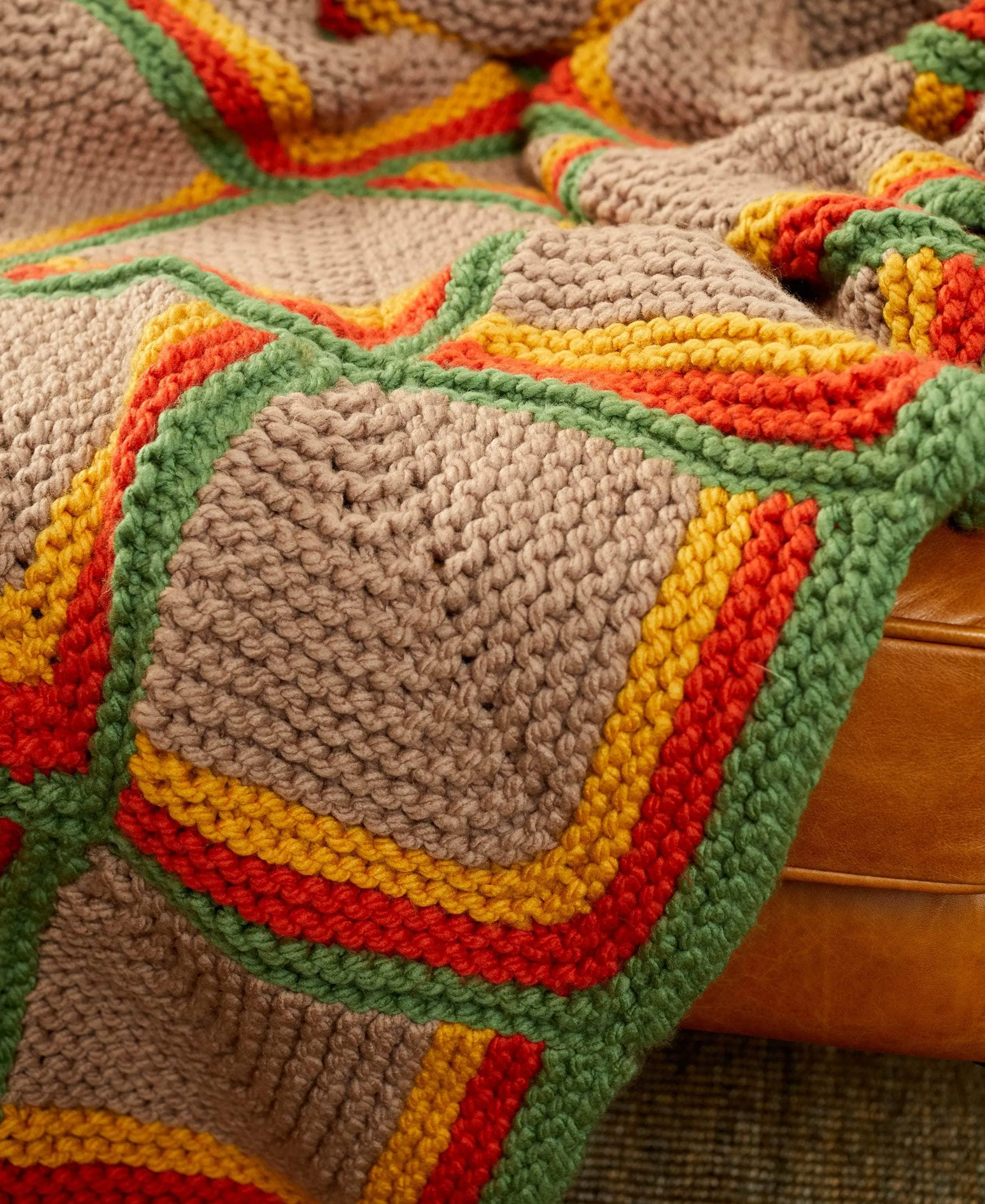 Knit Mitered Throw