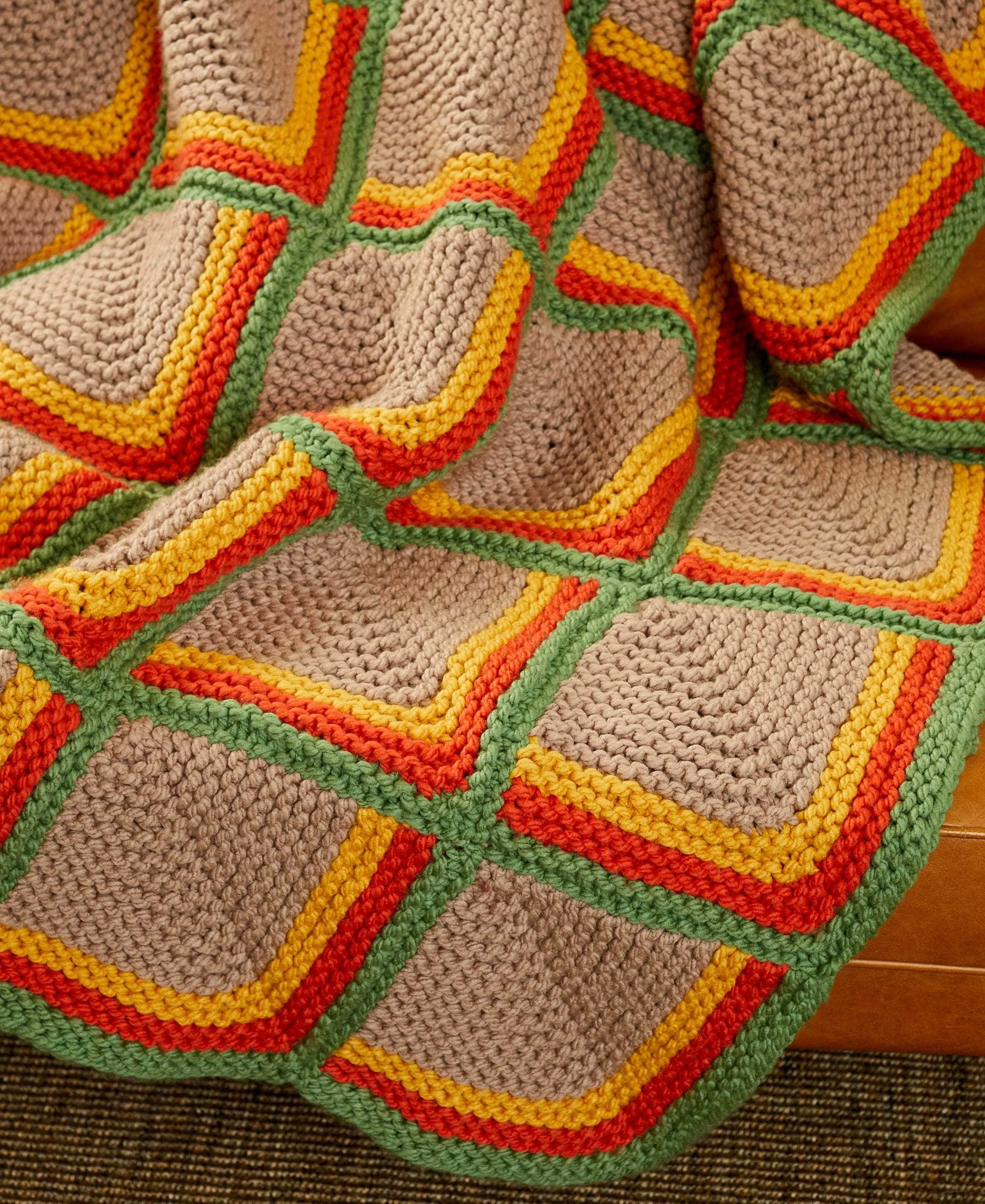 Knit Mitered Throw