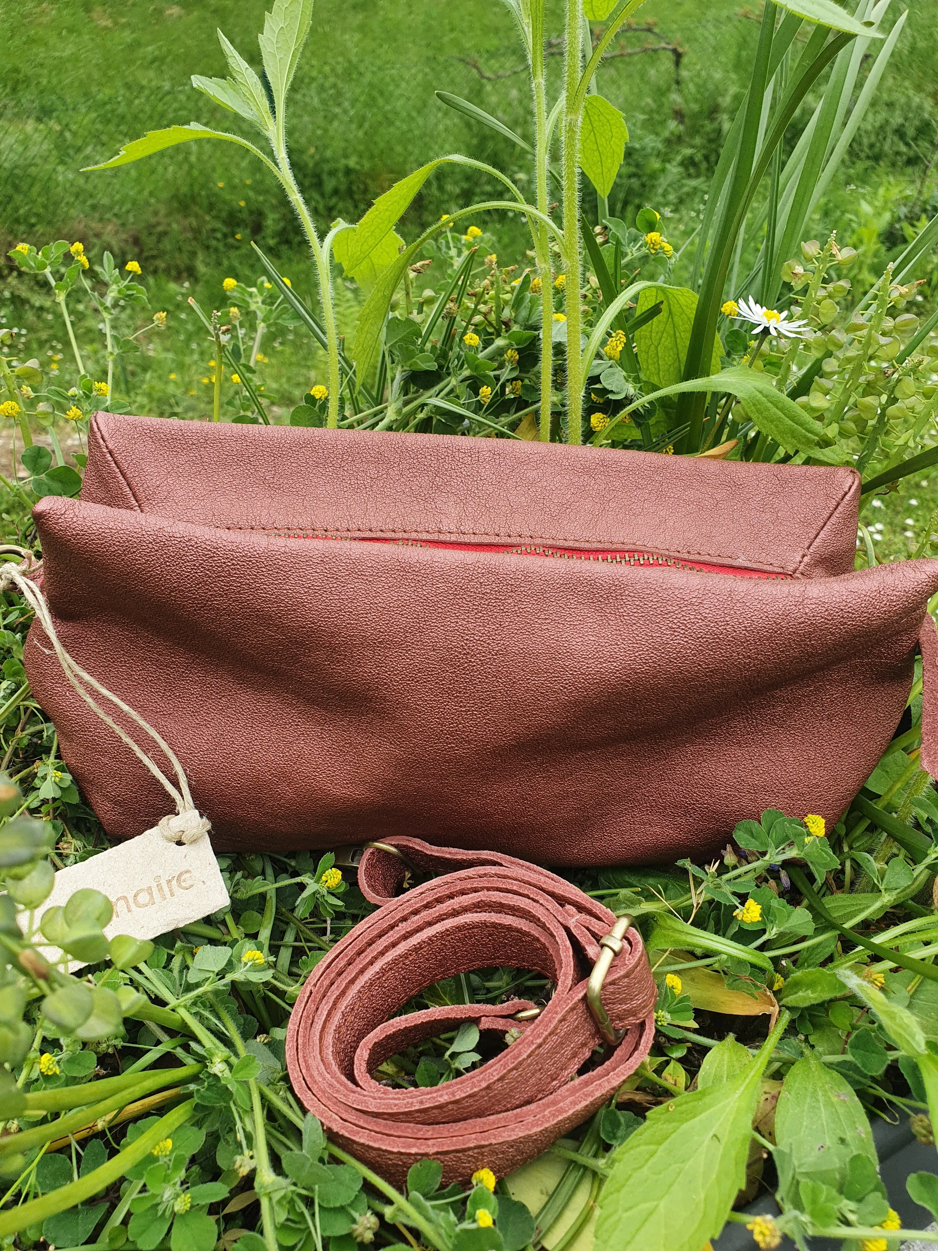 Leather pochette MANOU