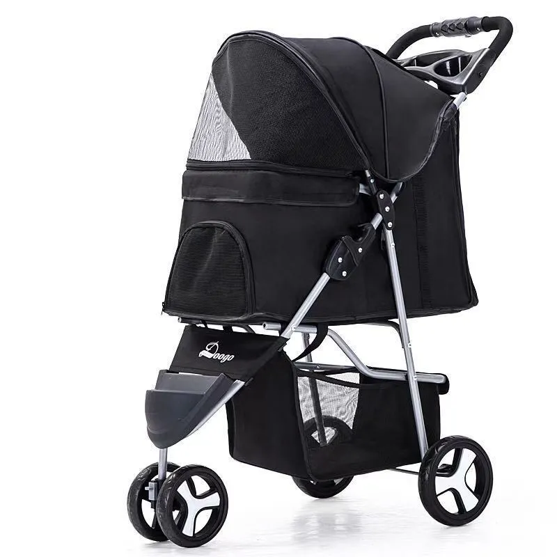 Lightweight Folding Pet Stroller - 3-Wheeled Supplies