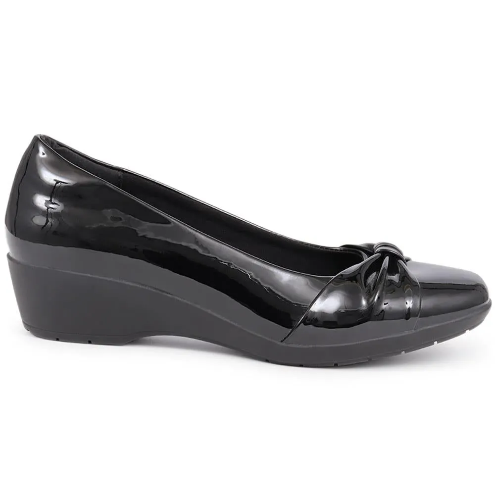 Lightweight Wedge Heel Ballet Pumps  - WK40025 / 326 147