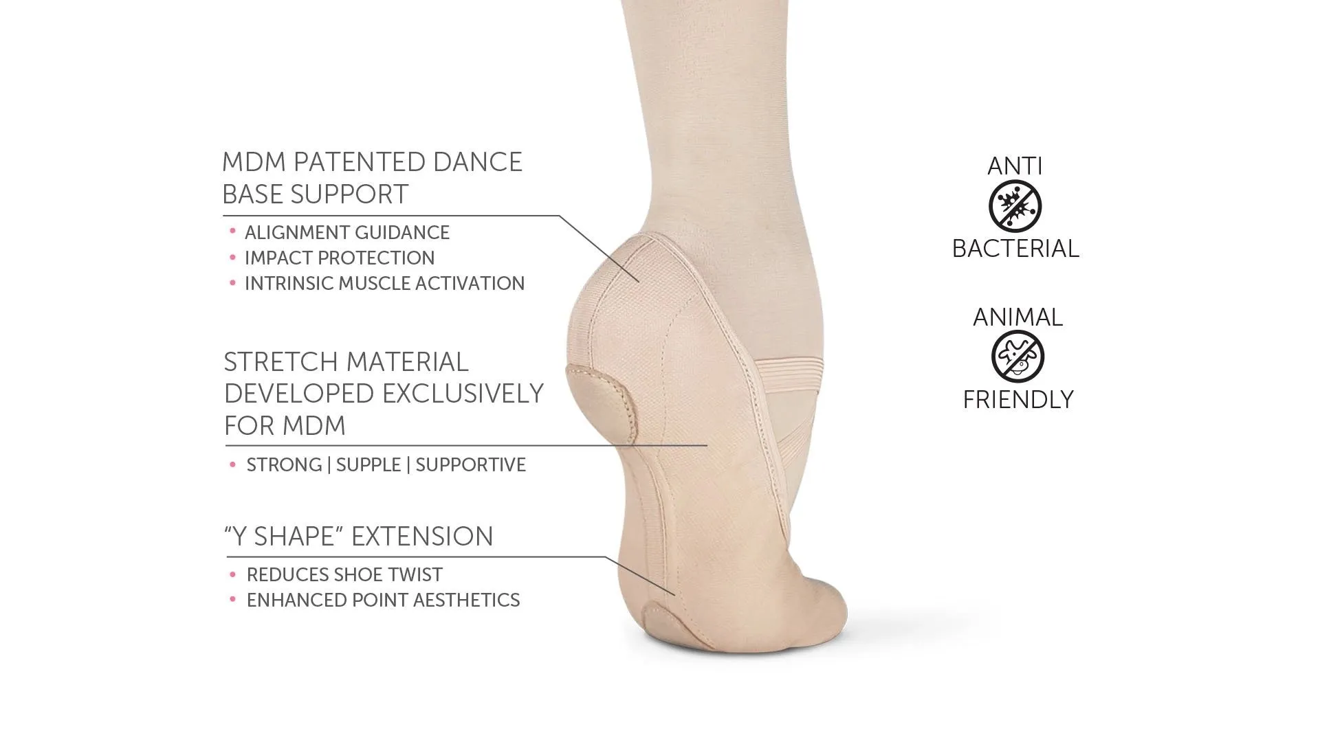 MDM - Intrinsic Profile 2.0 Ballet Shoe Adults  / Stretch Canvas /  VEGAN