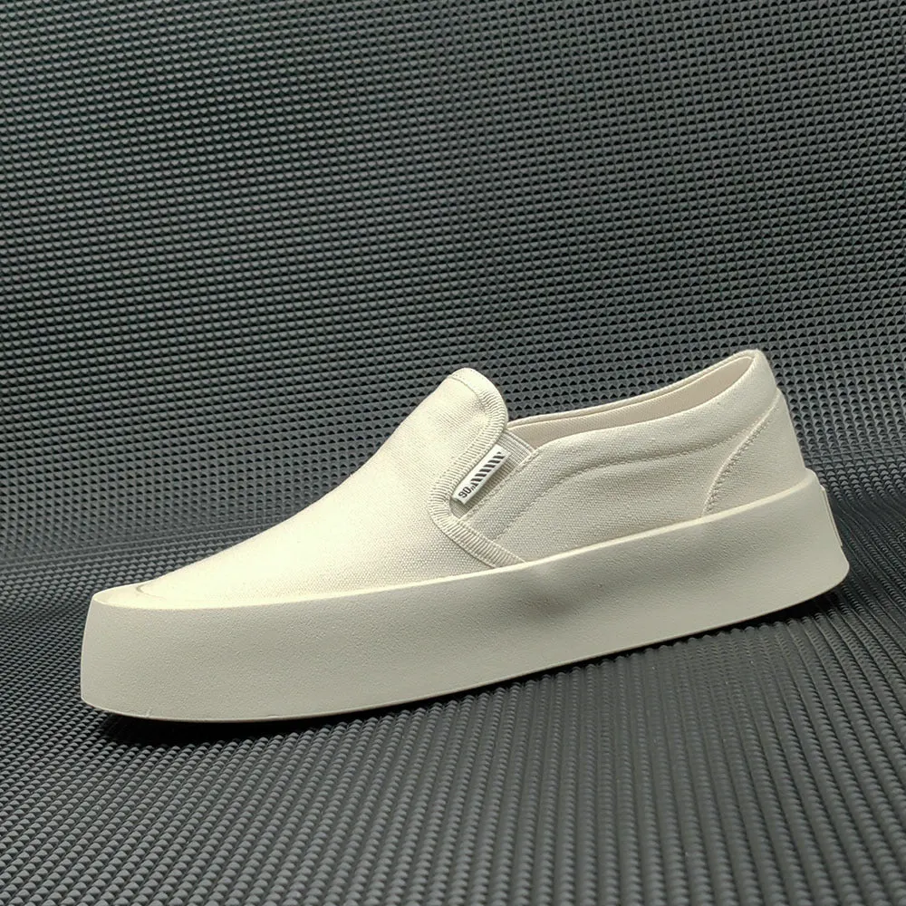 Men Minimalist Canvas Flat Casual Loafers