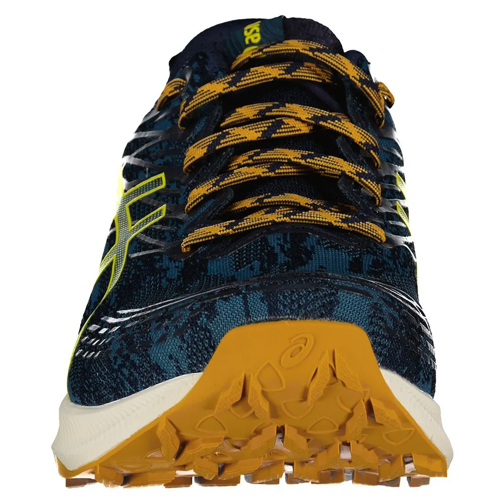 Men's Asics Fuji Lite 3 Trail Running Shoes Ink-Teal-Golden-Yellow