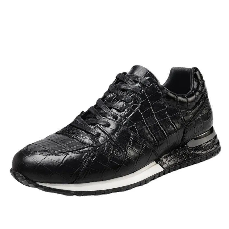 Men's Crocodile Pattern Luxury Leather Sports Shoes