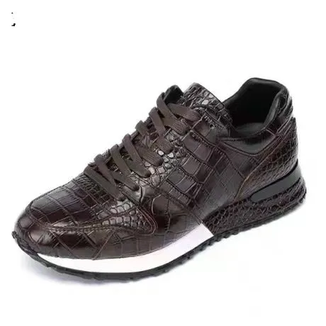 Men's Crocodile Pattern Luxury Leather Sports Shoes