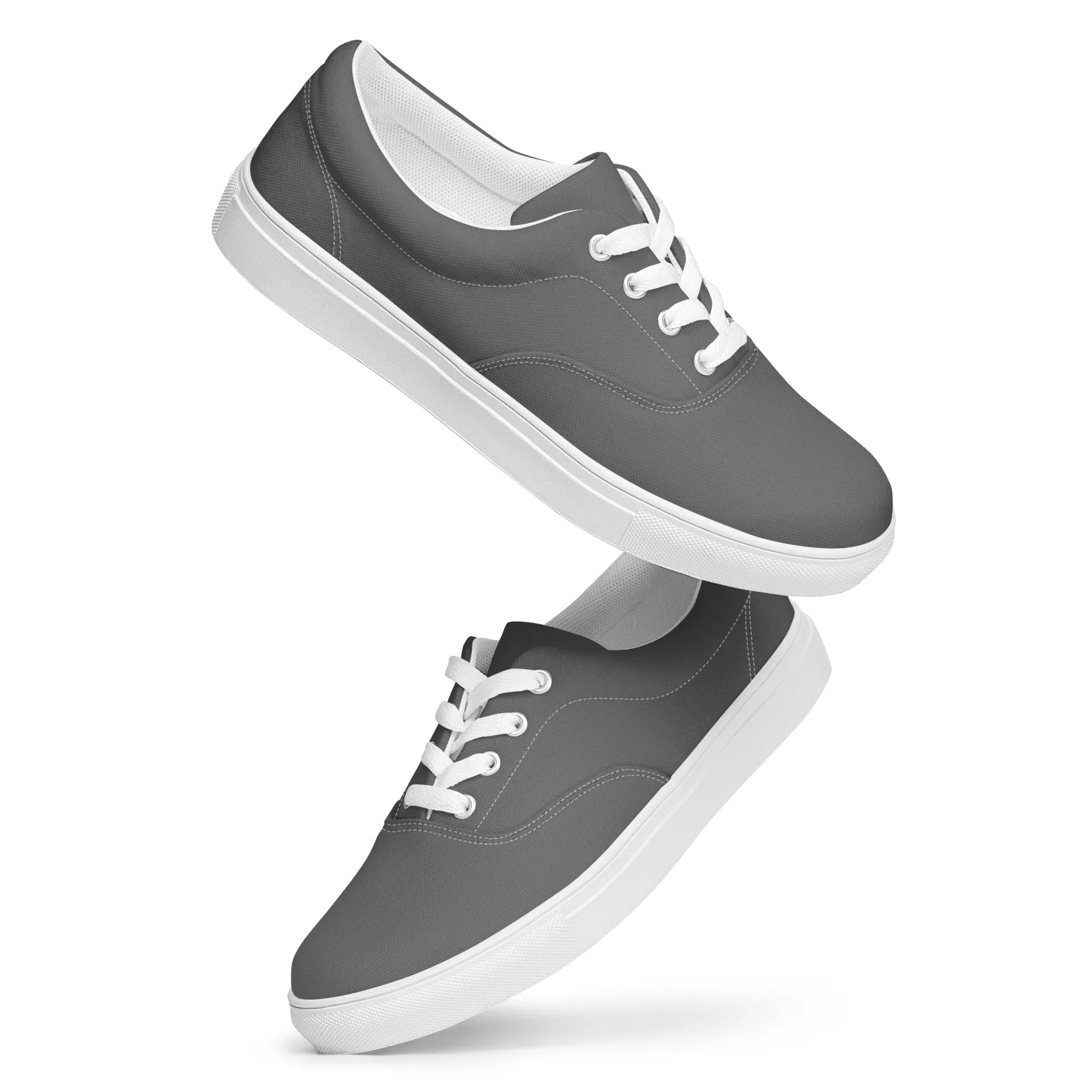 Menâ€™s lace-up canvas shoes - Gray