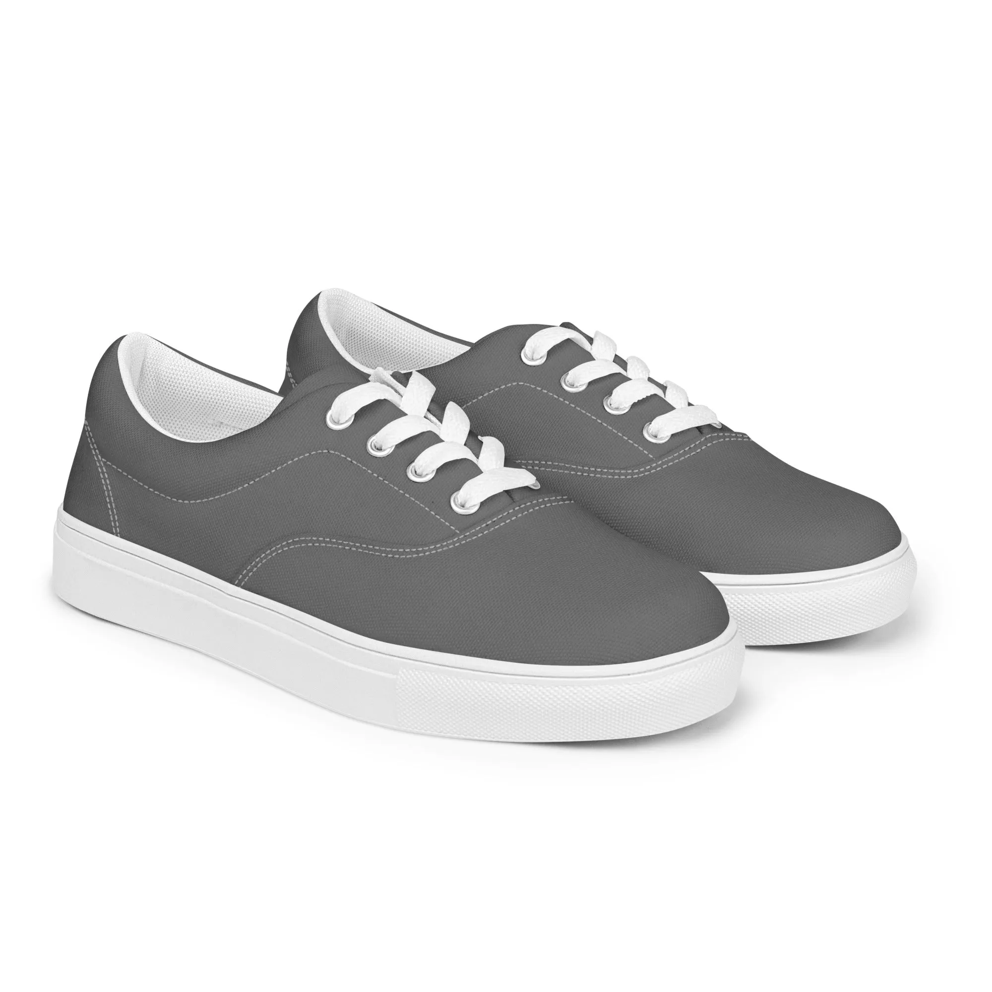 Menâ€™s lace-up canvas shoes - Gray