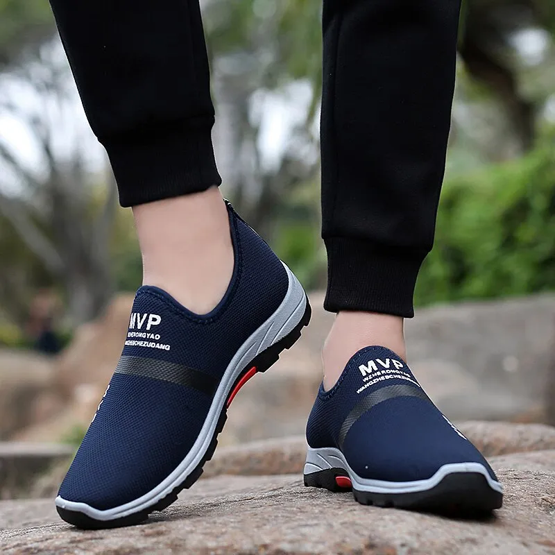 Men's Lightweight Sneakers Breathable Slip-On Loafer Zapatillas Shoes