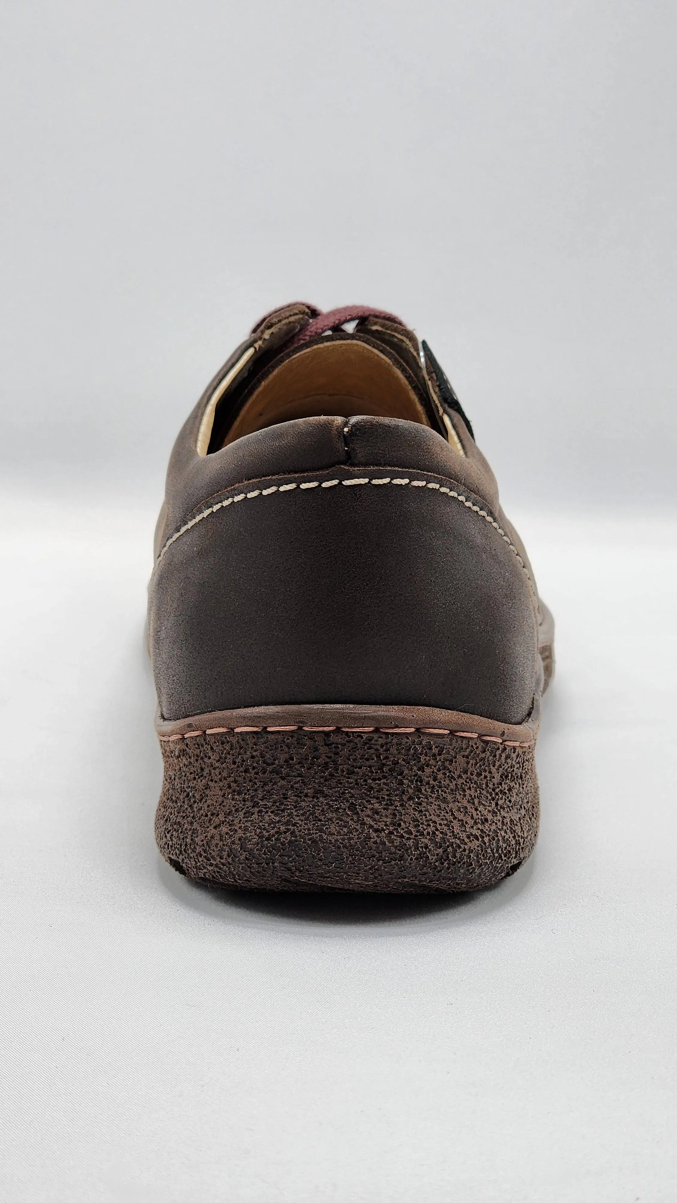 Men's Rugged Dark Brown Leather Shoes