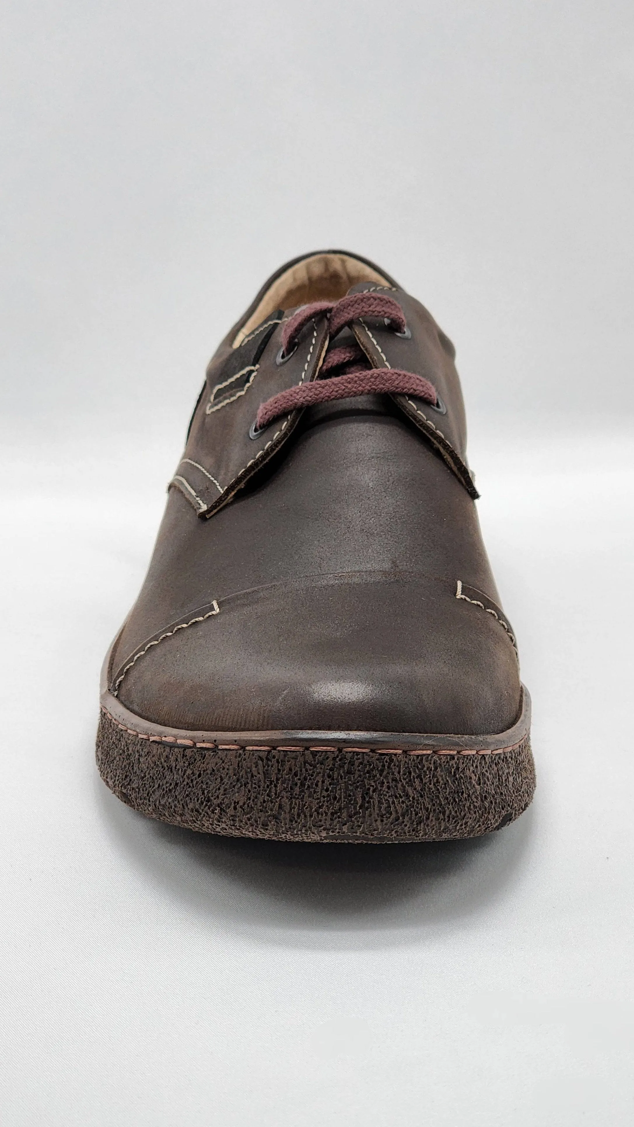 Men's Rugged Dark Brown Leather Shoes