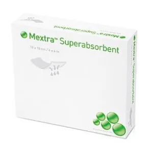 Molnlycke 610000 Mextra Super Absorbant Dressing, 10cm x 10cm (4" x 4")