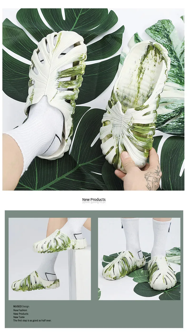 Monstera Slides Unisex Gardening Shoes