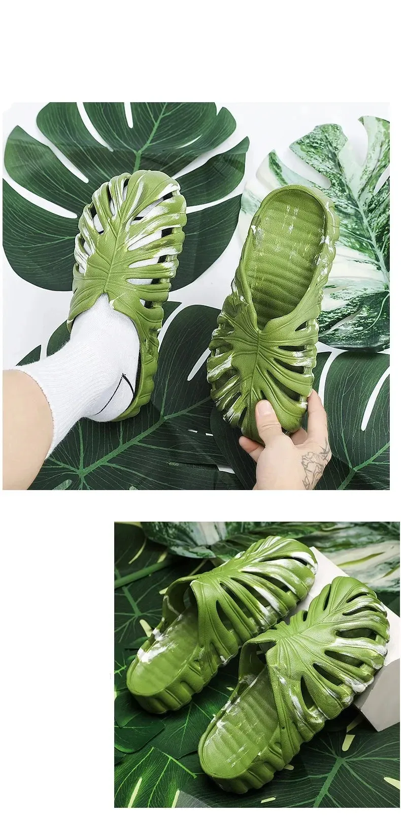 Monstera Slides Unisex Gardening Shoes