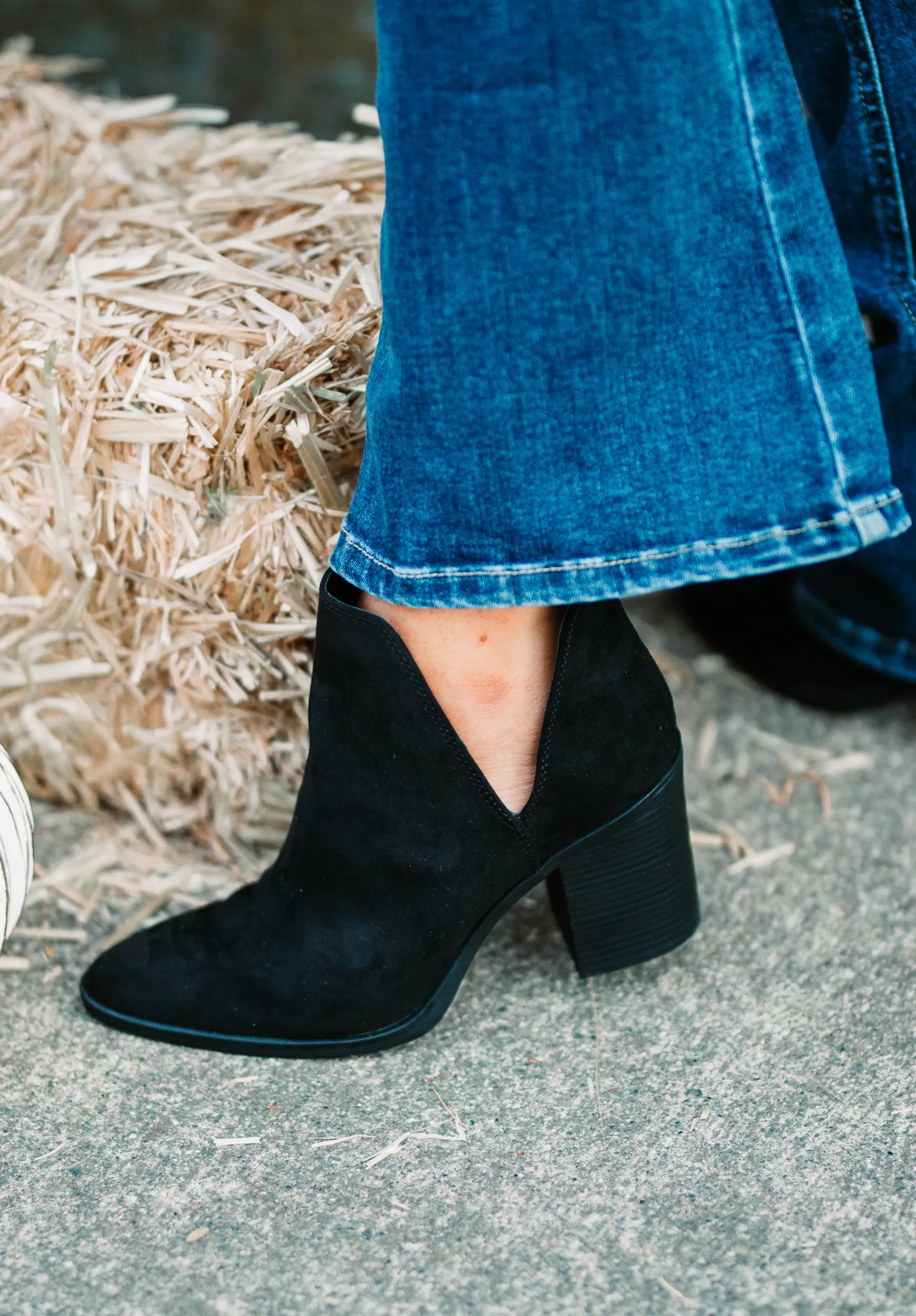 Montana Faux Suede Black Bootie