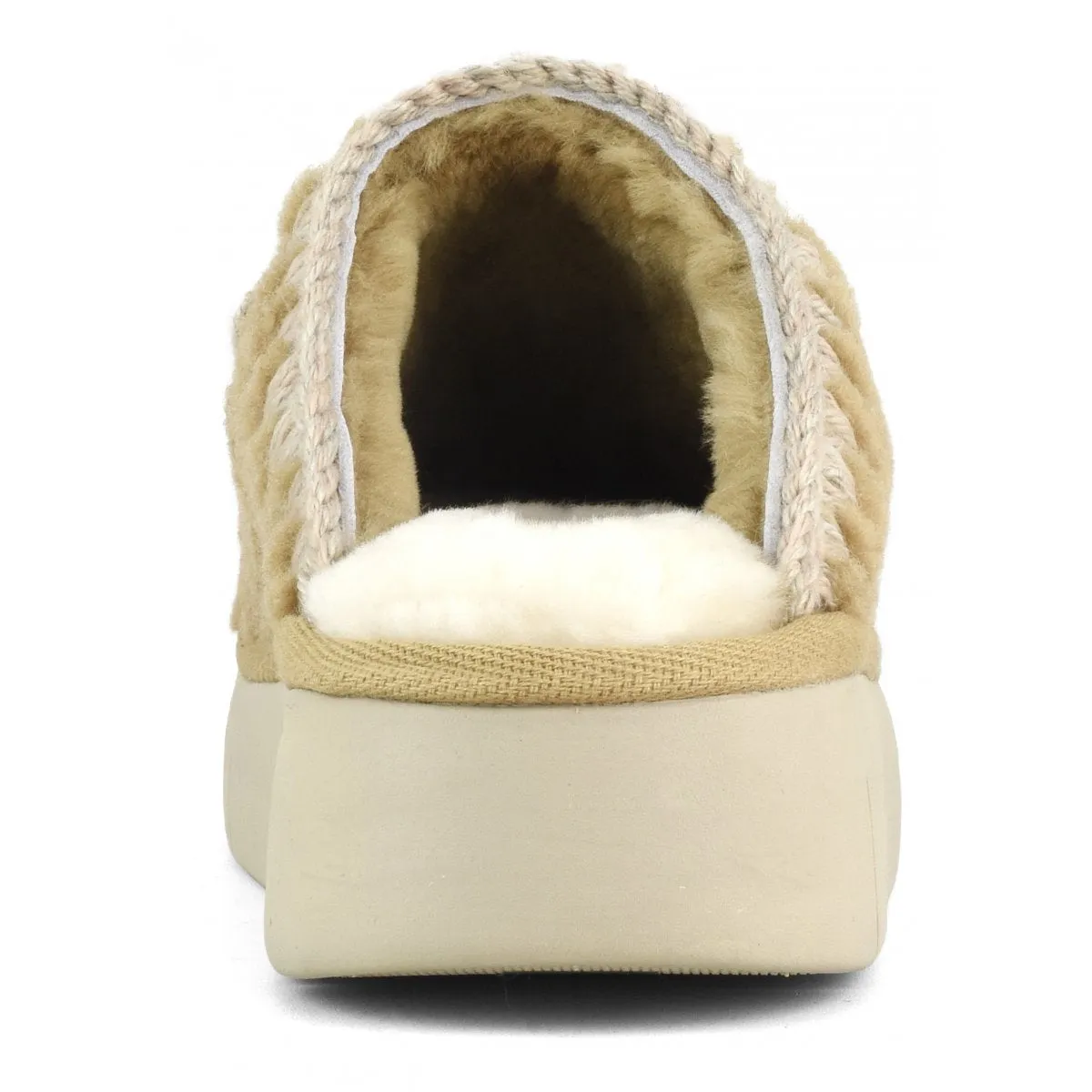 MOU - Bounce Clog Curly Sheepskin in Cognac