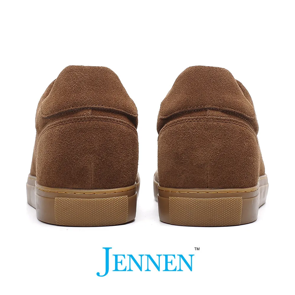 Mr. Jackie 7cm | 2.8 inches Brown Taller Casual Suede Sneakers