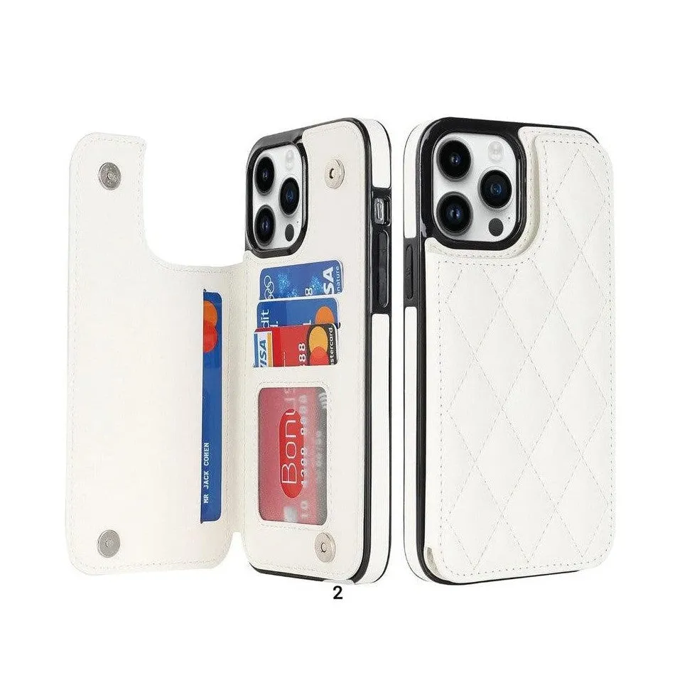 Multifunctional Wallet Mobile Phone Case for Apple  iPhone 13 / iPhone 14- White