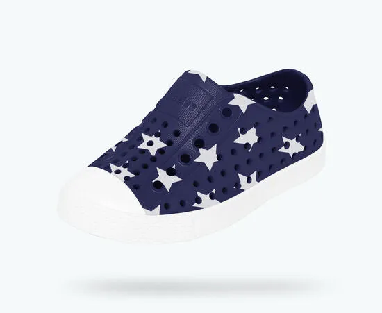 Native Jefferson Print Shoes - Americana: Regatta Blue / Stars & Stripes