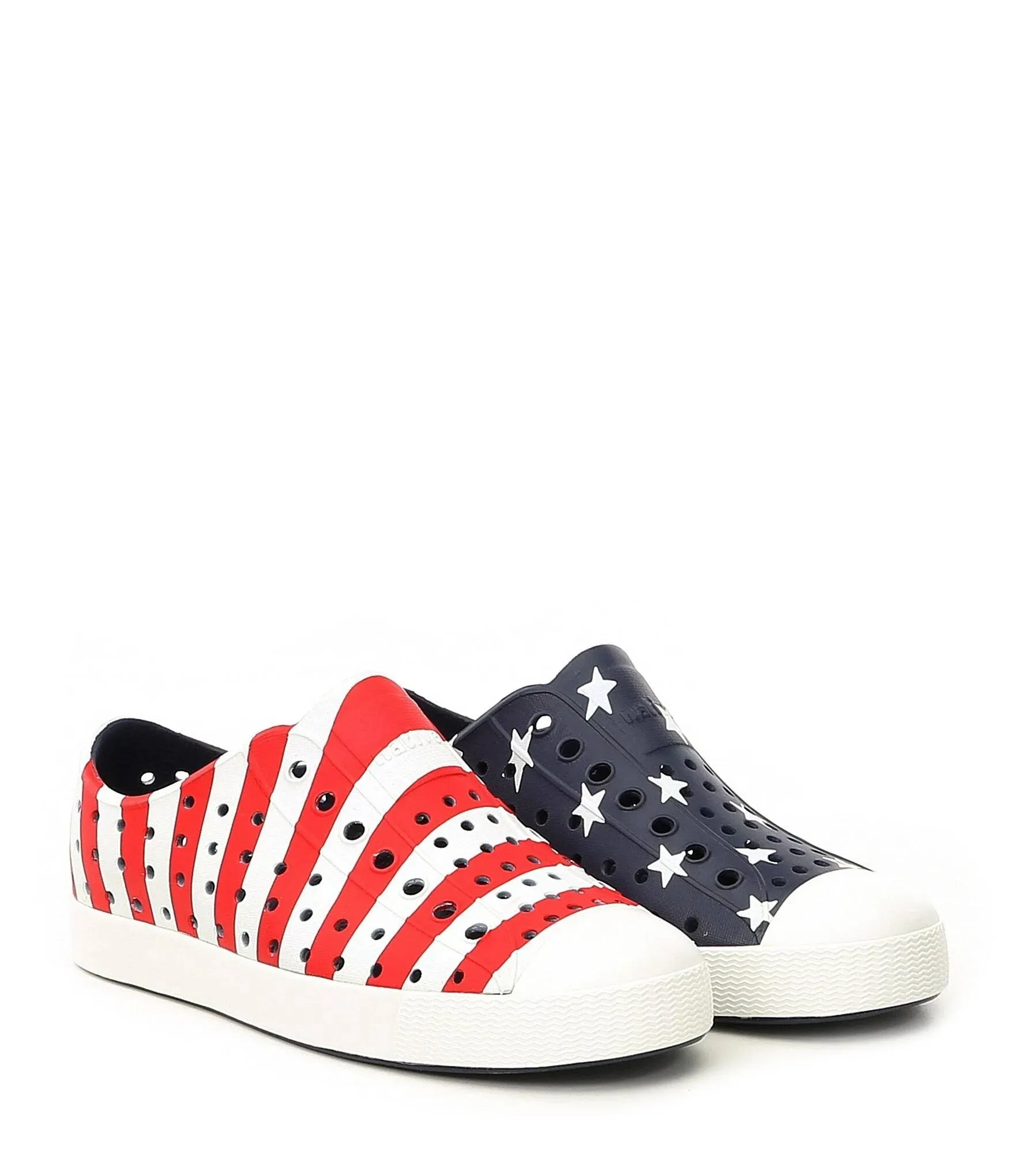 Native Jefferson Print Shoes - Americana: Regatta Blue / Stars & Stripes