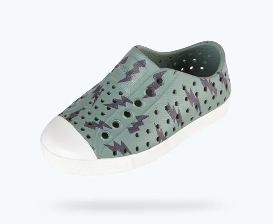 Native Jefferson Print Shoes - Folk Green / Shell White / Onyx Lightning