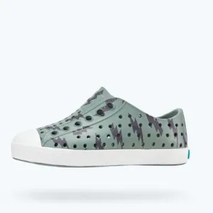 Native Jefferson Print Shoes - Folk Green / Shell White / Onyx Lightning