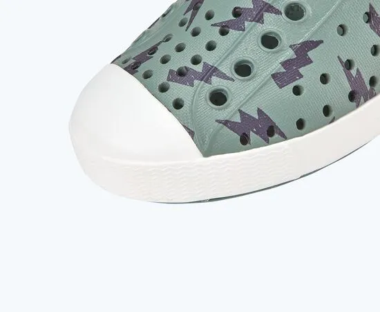 Native Jefferson Print Shoes - Folk Green / Shell White / Onyx Lightning