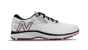 New Balance Mens Fresh Foam X Defender SL Golf Shoe - WHITE / RED / BLACK