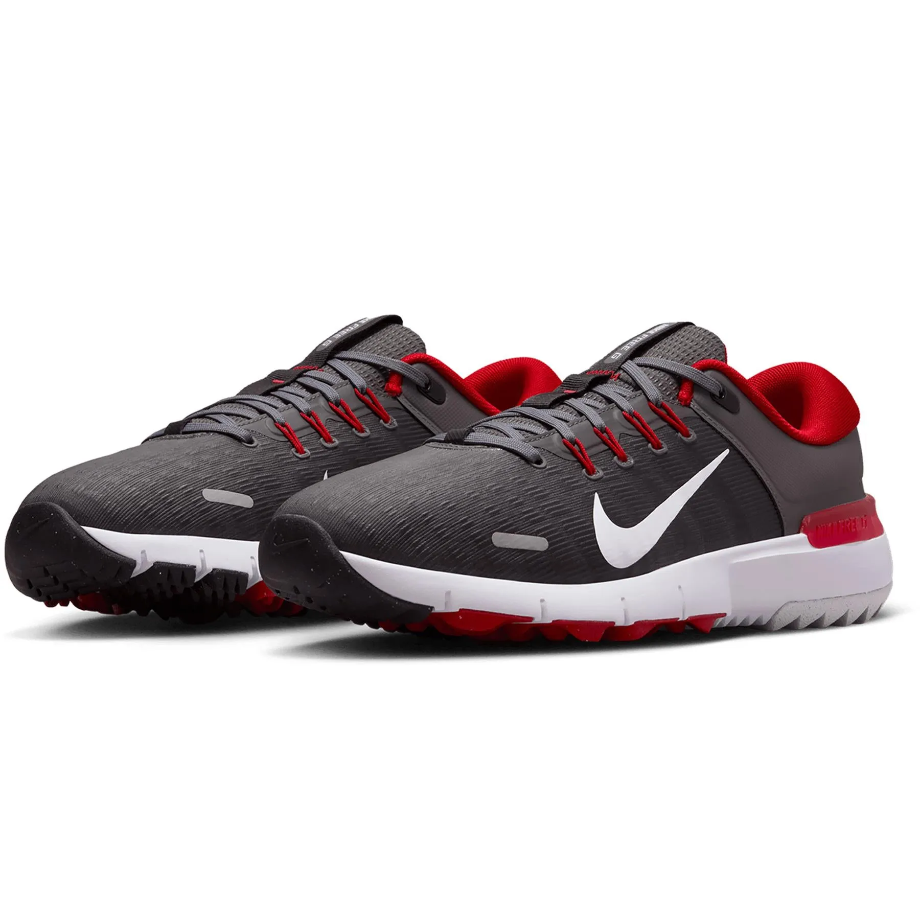 Nike Free Golf Shoes Iron Grey/University Red/Smoke Grey/Black - AW24