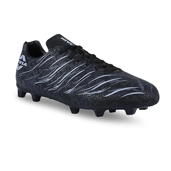 NIVIA Carbonite 6.0 Football Shoes (Solid Black)