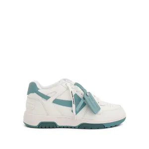 Out Of Office Calf Leather Sneaker in White/Celadon