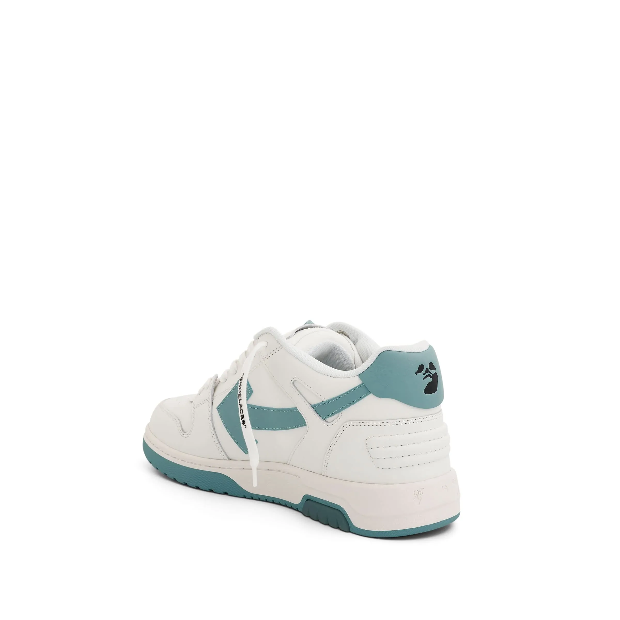 Out Of Office Calf Leather Sneaker in White/Celadon