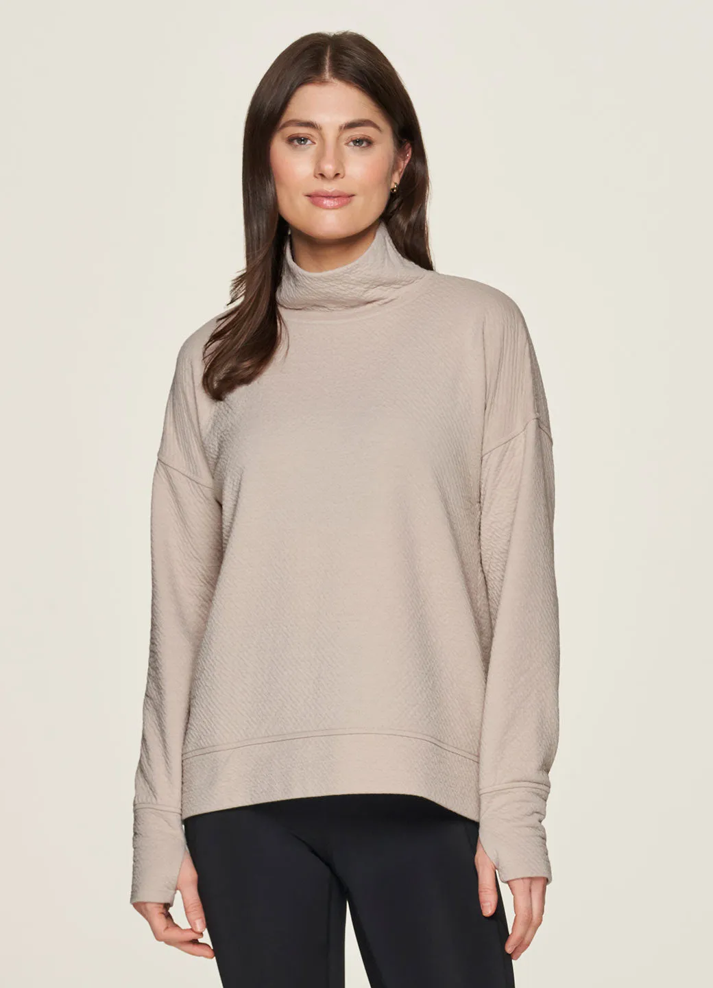 Overlook Jacquard Mock Neck Sweatshirt