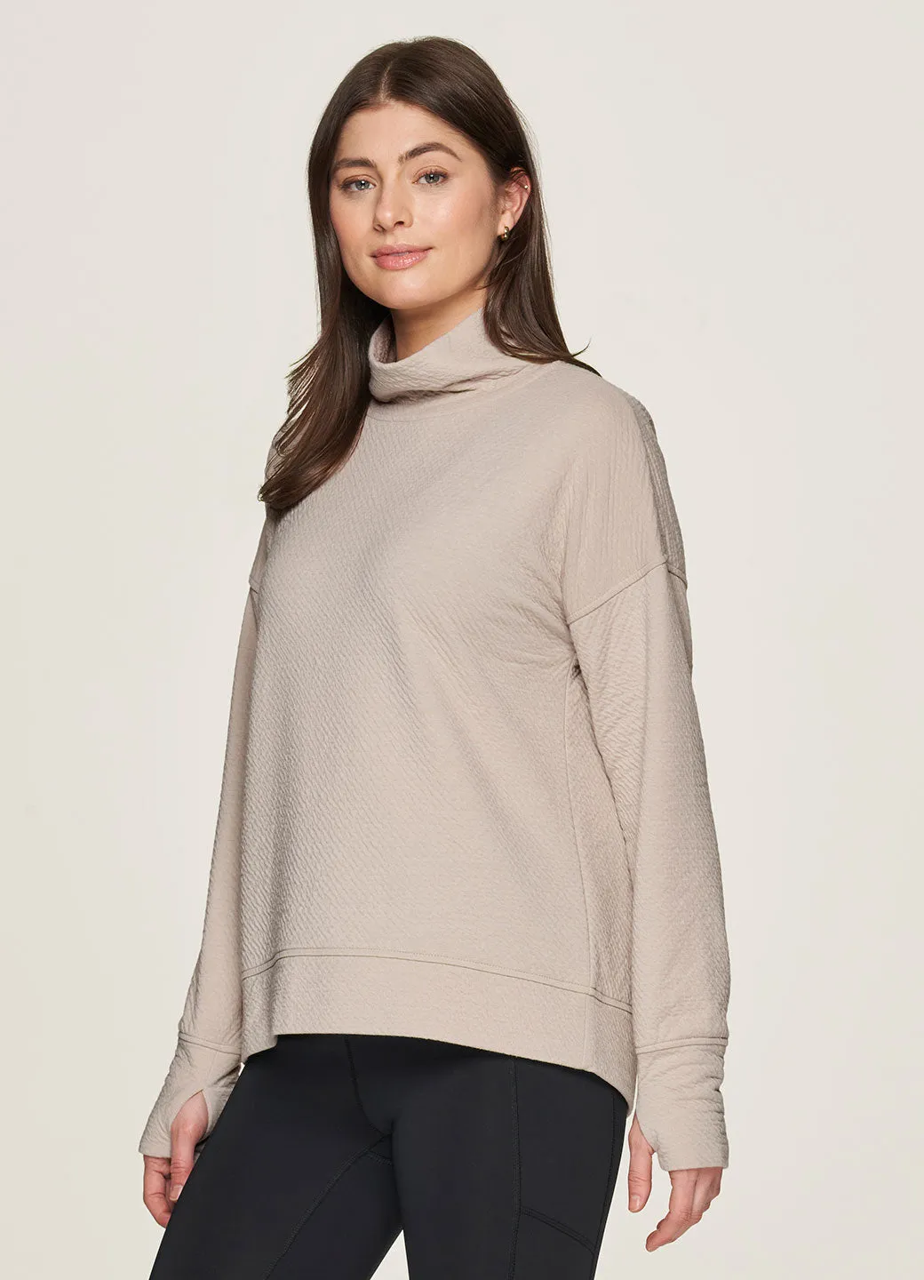 Overlook Jacquard Mock Neck Sweatshirt