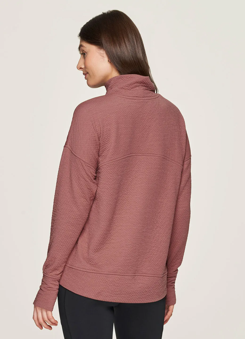 Overlook Jacquard Mock Neck Sweatshirt