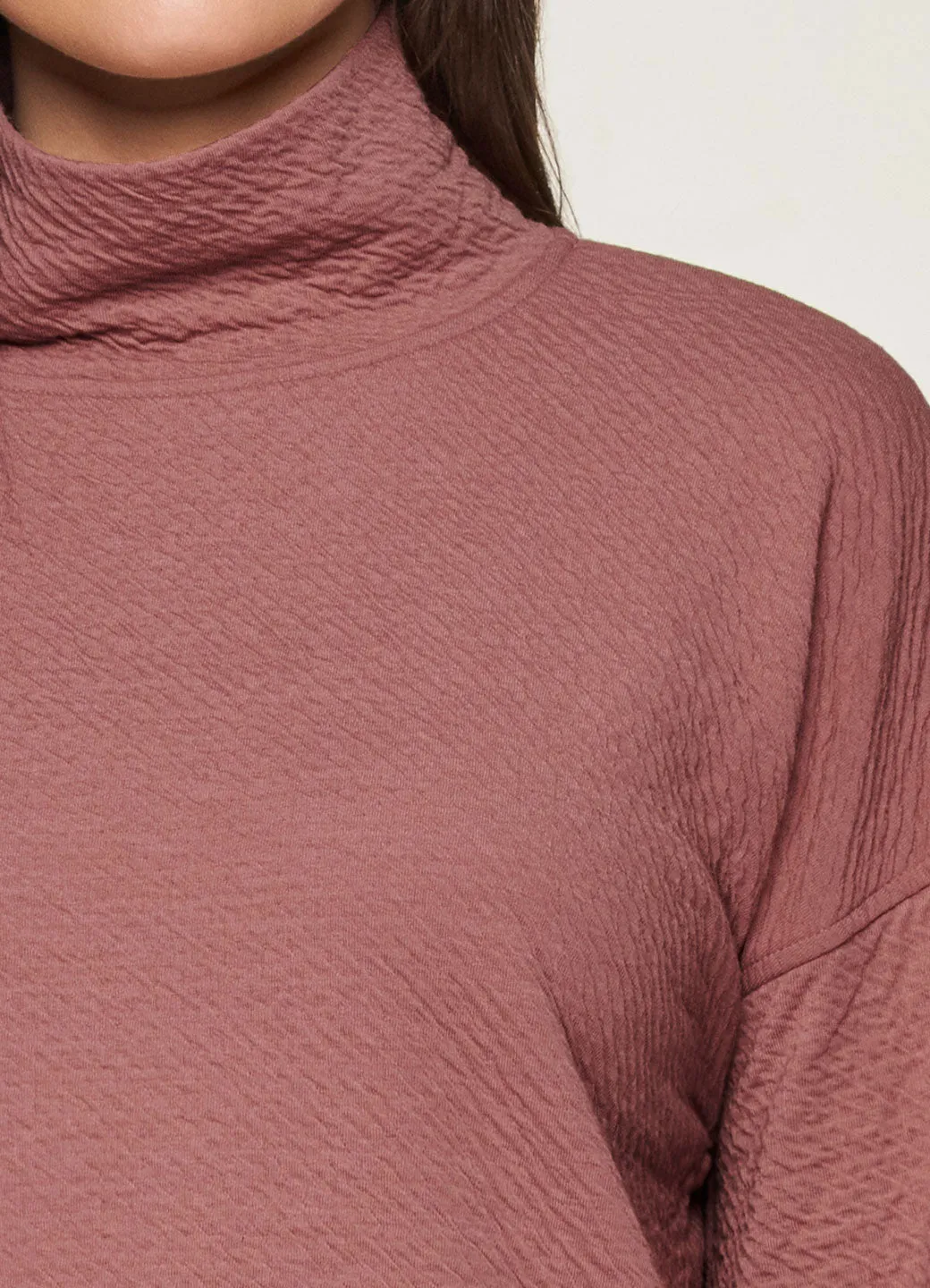 Overlook Jacquard Mock Neck Sweatshirt