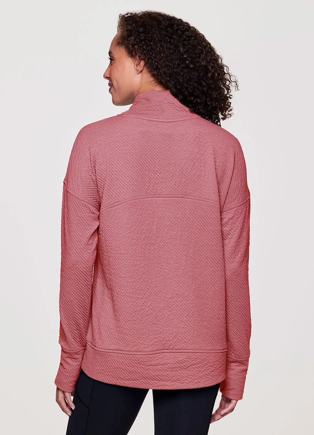 Overlook Jacquard Mock Neck Sweatshirt