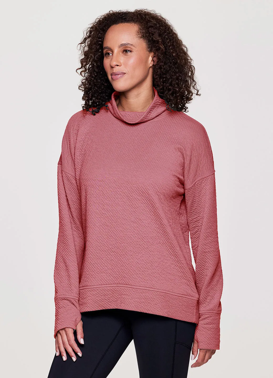 Overlook Jacquard Mock Neck Sweatshirt