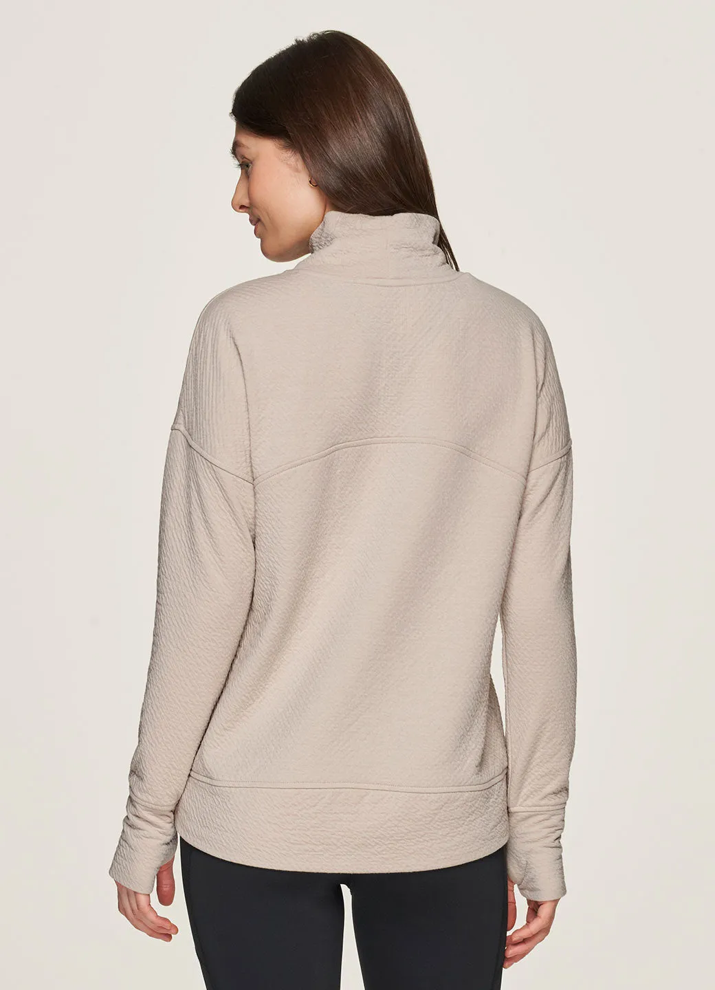 Overlook Jacquard Mock Neck Sweatshirt