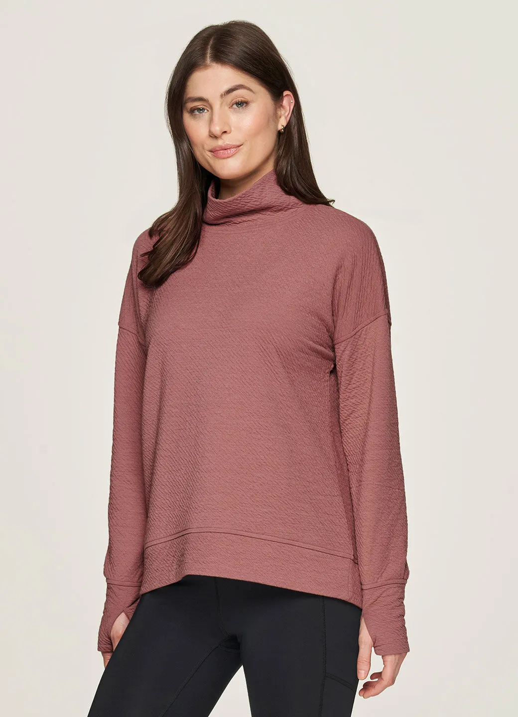 Overlook Jacquard Mock Neck Sweatshirt