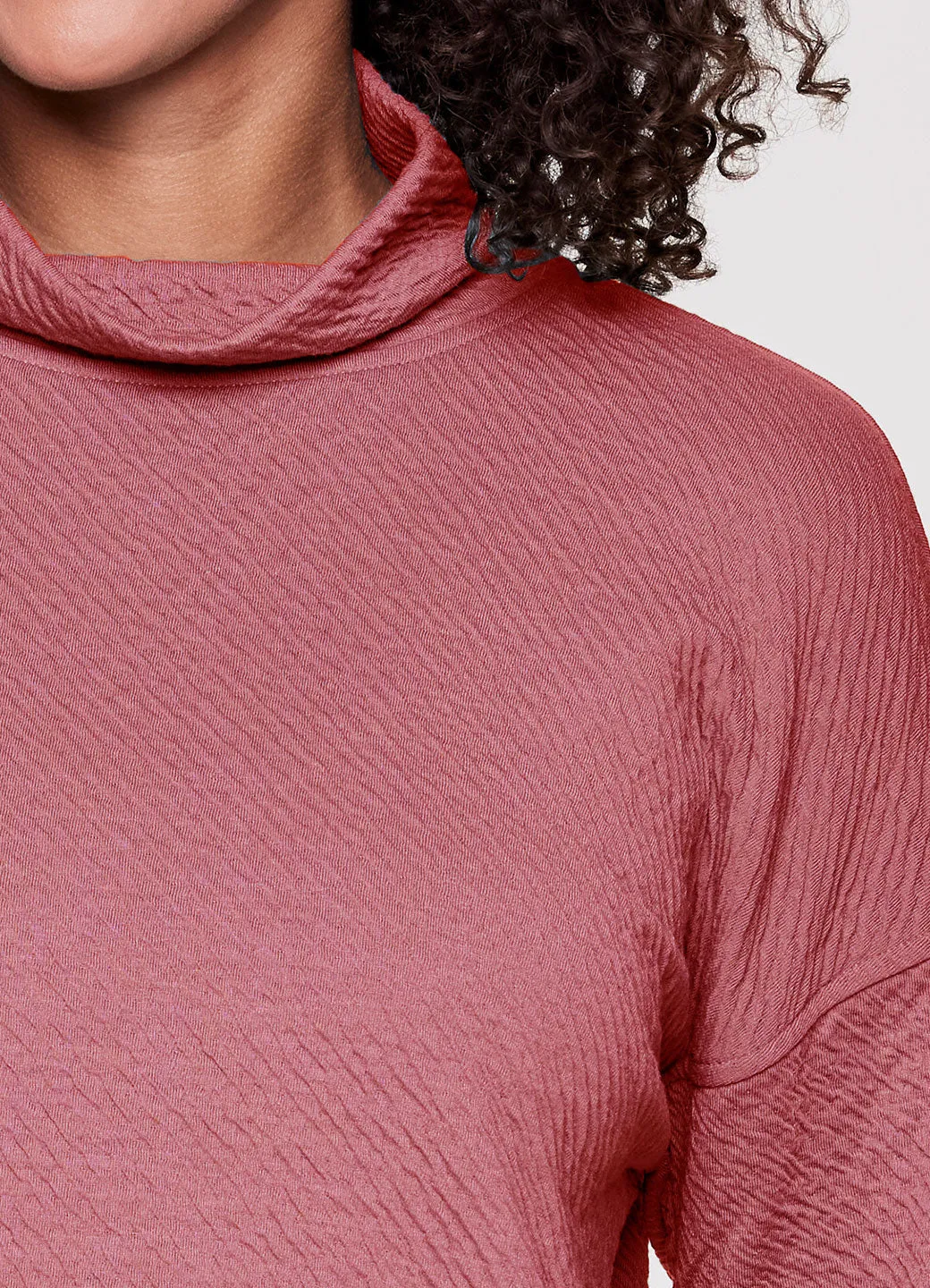 Overlook Jacquard Mock Neck Sweatshirt