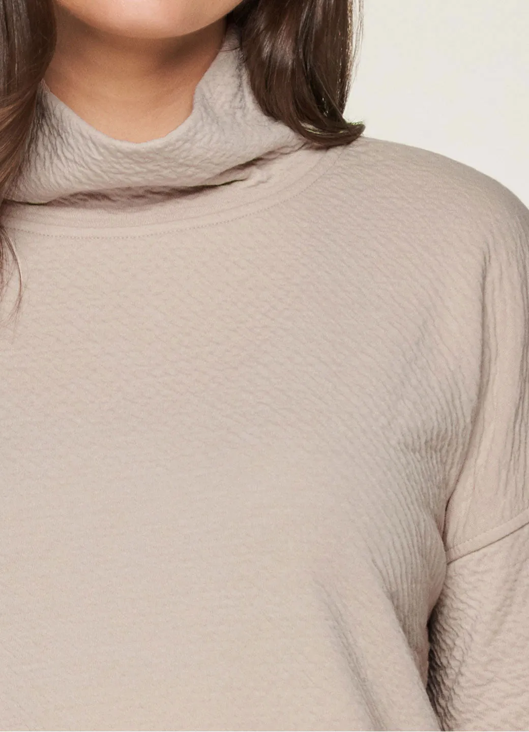 Overlook Jacquard Mock Neck Sweatshirt