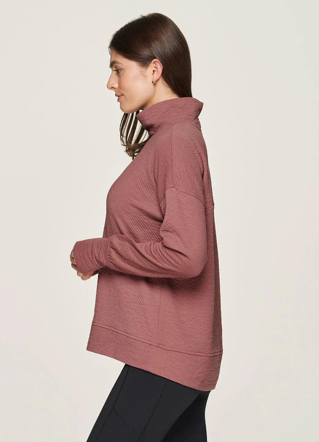 Overlook Jacquard Mock Neck Sweatshirt