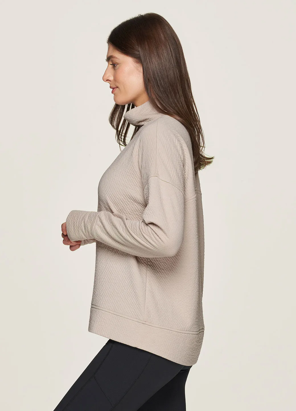 Overlook Jacquard Mock Neck Sweatshirt