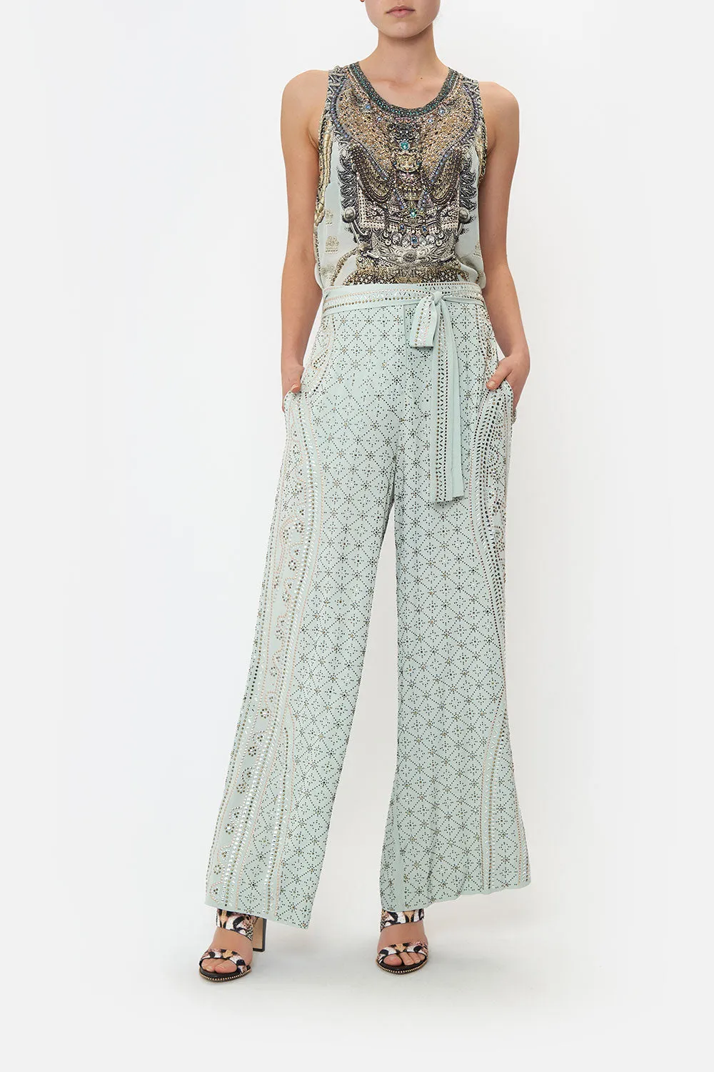 PAPERBAG WAIST WIDE LEG PANT LUXE ESPIRITU