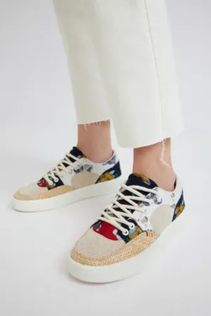 Patchwork Sneakers With Raffia By Desigual