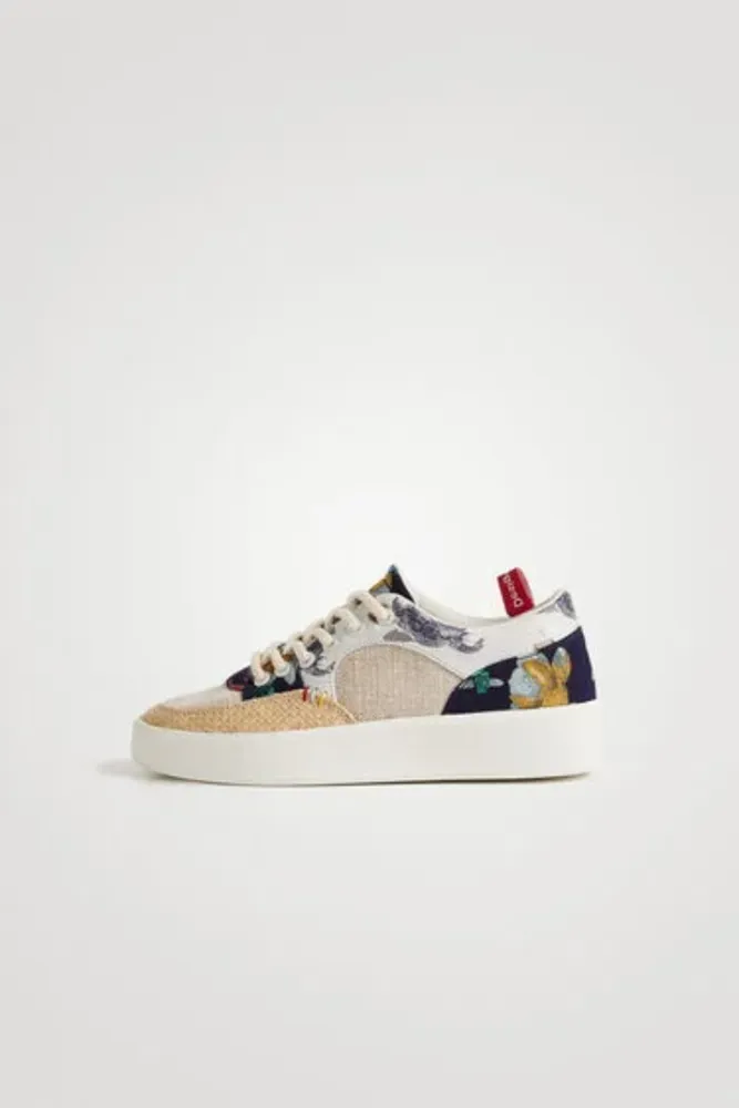 Patchwork Sneakers With Raffia By Desigual