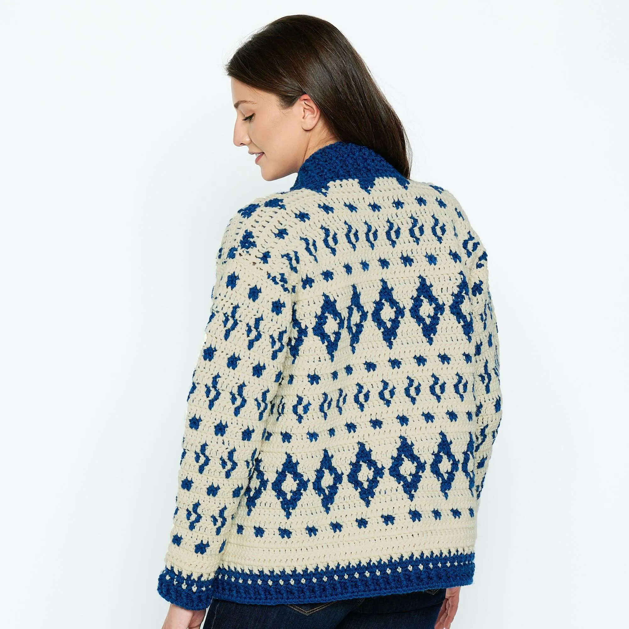 Patons Crochet Fair Isle Cardigan